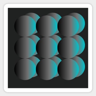 Gradient Cyan Blue Spheres Sticker